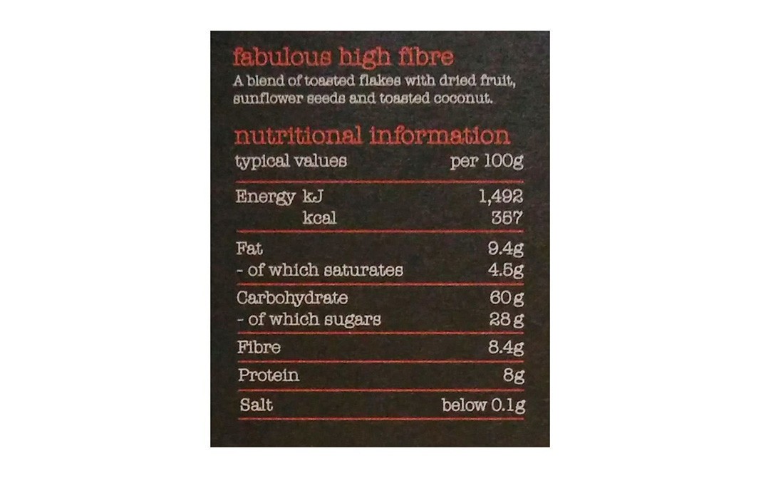 Dorset Cereals Fabulous High Fibre    Box  540 grams